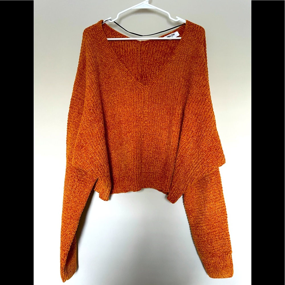 Double Zero Pumpkin Chenille Sweater